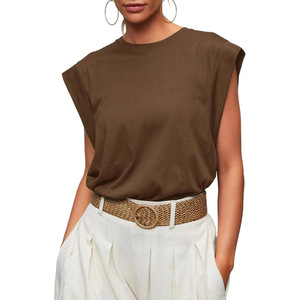 Oversized 100% Cotton Fashion Trending Custom Logo Blank Wholesale T-<b>Shirt</b> Making Machine Bra De Compression Women T-<b>Shirt</b> - Product Image 2