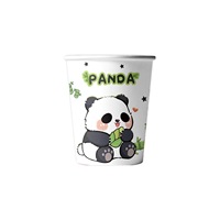 Décoration de fête d'anniversaire ou de remise de diplôme sur le thème du panda personnalisé, vaisselle jetable en papier écologique, bannière, ballon en spirale suspendu