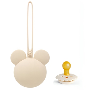 Estuche de Silicona de Grado Alimenticio para Guardar <span class=keywords><strong>Chupetes</strong></span>, con Forma de <span class=keywords><strong>Mickey</strong></span>, Portátil, con Cordón, Libre de BPA - Product Image 1