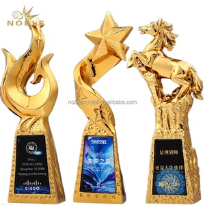 Noble-trofeo personalizado de resina, globo azul, cristal - Product Image 4