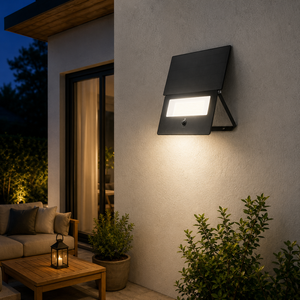Projecteur solaire <span class=keywords><strong>LED</strong></span> rotatif en gros avec détecteur PIR et télécommande pour allée, cour et extérieur - Product Image 1
