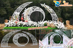 Telón de fondo de boda con forma de corazón, accesorios de Metal para escenario de boda, marco de Metal de hierro, arco de boda en forma de corazón, accesorios de Metal - Product Image 2