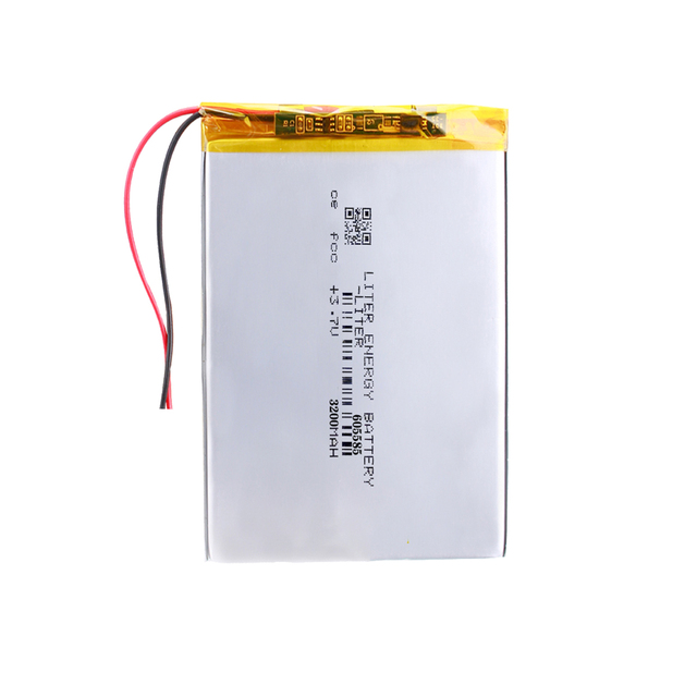 3.7v 605585 3200mAH Lithium Polymer Universal 7 Inch Tablet PC Battery