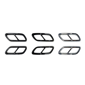 Cadre de finition de l'échappement pour Mercedes-Benz Classe C W206 2022+ Noir Piano Fibre de Carbone Argent Électroplaqué Design Quatre Sorties - Product Image 5