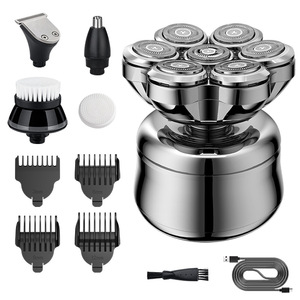 Shaved <b>head</b> haircut smart men's shaved <b>head</b> seven-blade electric <b>razor</b> rechargeable <b>razor</b> wholesale - Product Image 6
