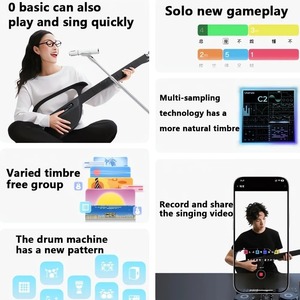 Guitare sans frettes Liberlive C2, corps en tilleul, accompagnement intelligent, accords automatiques, chant - Product Image 5