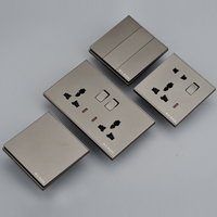 SASO 250 alta calidad V 16A luz interruptores de pared de cobre puro británico 13A enchufe de doble Polo toma de corriente