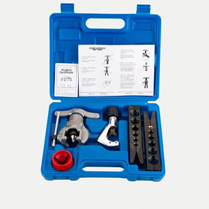 Juego <span class=keywords><strong>de</strong></span> Herramientas <span class=keywords><strong>de</strong></span> Abocardado Excéntrico 45 °   Expansor <span class=keywords><strong>de</strong></span> Tuberías <span class=keywords><strong>de</strong></span> Refrigeración HVAC con Mordazas Métricas/Imperiales con Cortador <span class=keywords><strong>para</strong></span> Reparación Profesional - Product Image 1