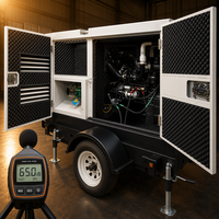 Générateur diesel JSST, alternateur sans balais à fil de cuivre 100 %, 20 kVA, 50 Hz, groupe électrogène diesel sur remorque pour chantier de construction