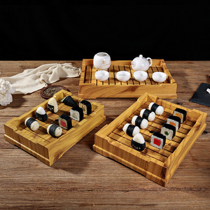 Japanese Style <b>Tea</b> Tray <b>Plastic</b> Imitation Bamboo Drainage Design For <b>Tea</b> <b>Set</b> Storage - Product Image 2