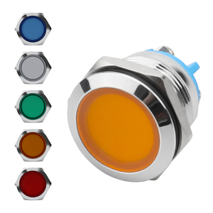 19mm Signal Indicator <strong>Lights</strong> With LED Yellow <strong>Lights</strong> Metal Indicator <strong>Light</strong> 3V 9V 12V 24V 110V 240V