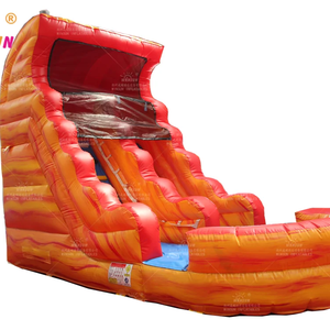 WINSUN Toboggans aquatiques gonflables sur le thème de l'usine de 15 pieds, toboggans aquatiques gonflables d'été, lagunes, parcs aquatiques de divertissement de dessins animés - Product Image 1