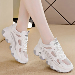 Venta al por mayor de moda para niñas plataformas casuales gruesas suela gruesa <span class=keywords><strong>mujer</strong></span> caminar correr deportes <span class=keywords><strong>mujer</strong></span> <span class=keywords><strong>tenis</strong></span> zapatos señoras zapatillas de deporte - Product Image 4