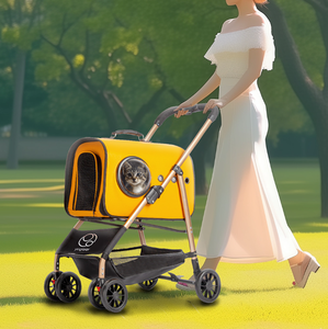 La migliore vendita di grandi dimensioni cane pieghevole passeggino di lusso impermeabile Pet trasportino da viaggio in vendita caldo <span class=keywords><strong>per</strong></span> i gatti - Product Image 3