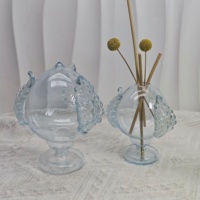 Bouteille de diffusion en verre en forme de pêche, artisanale, pour l'aromathérapie, idéale pour la décoration intérieure