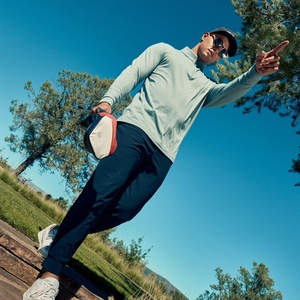 Sudadera de manga larga para hombre, estilo urbano, ligera, con cuello y cremalleras, la mejor, de poliéster, transpirable, para golf, con cremallera de un cuarto - Product Image 2