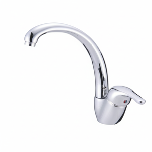 Vento อ่างล้างจาน1245มีพวยด้ามเดียวสูงที่ผสมแปรงสแตนเลสสตีลขัดเงาดีไซน์ทันสมัยน้ำเย็นร้อน - Product Image 1