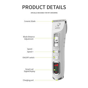 Kit de Aseo para Mascotas, Tijeras Recargables Inalámbricas con Lámpara LED, Cerámica Segura de Lujo para <span class=keywords><strong>Perros</strong></span> y Gatos - Product Image 3