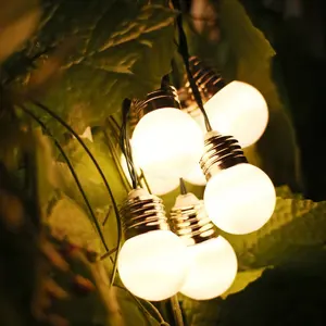 Guirlande solaire Vintage à 20 LED, 10 m, éclairage extérieur, lampe féerique pour fête de jardin
