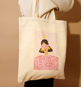 กระเป๋าช้อปปิ้งแฟชั่นแบบมีซิป สไตล์เกาหลี กระเป๋าโท้ทผ้าแคนวาสพิมพ์ลาย กระเป๋าโท้ทผ้าฝ้ายสำหรับผู้หญิง พร้อมโลโก้พิมพ์ตามสั่ง - Product Image 5