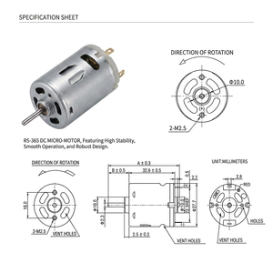 <span class=keywords><strong>Moteur</strong></span> micro DC RS360 380 390 7000 tr/min 28 mm rond, haute vitesse, faible <span class=keywords><strong>courant</strong></span>, mini <span class=keywords><strong>moteur</strong></span> électrique pour ventilateur solaire, bricolage, jouet, modèle réduit - Product Image 2