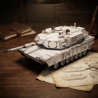 HengLong - Tanque de Batalla RC a Escala 1:16, Estilo M1A2, 62 cm, 7.4 V, 1800 mAh, Disparo de BB, Sonido de Humo, Torreta Giratoria, Alcance de 80 m, AA