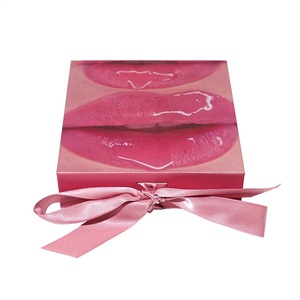 Hàng loạt tùy biến kích thước logo in giấy mỹ phẩm đóng gói Hộp sinh thái thân thiện màu hồng hộp giấy hộp sang trọng với Ribbon & Eva chèn - Product Image 4