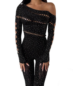 Chic and Bold Womens Leopard Print Jumpsuit With Cut Out Design Asymmetric Style and Sheer Mesh Bodysuit - Product Image 6