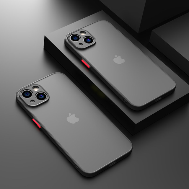 For iPhone 17 16 15 14 13 12 11 Pro Max XS 7 8 Plus SE Mini Phone Case New Shockproof Matte Luxury Mobile Phone Bags Phone Cases