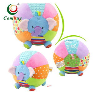 Peluche d'animaux en peluche, 30 pièces, jouets de boule d'éléphant, musique, couette pour bébé - Product Image 1