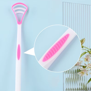 Limpiador de Lengua de Plástico <span class=keywords><strong>Vinsa</strong></span> al por Mayor, Raspador Ecológico para Uso Doméstico, Dispositivo para el Recubrimiento Lingual 01 con Logotipo Personalizado - Product Image 3