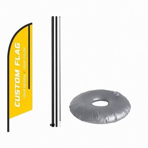 Bandera de Playa con Impresión Digital de 8, 10, 12, 14 y 16 Pies, Bandera en Forma de Lágrima con Logotipo Personalizado, Bandera de Pluma para Publicidad Exterior - Product Image 1