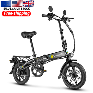 Mini bicicleta eléctrica plegable de 14 pulgadas con marco de acero, envío directo, stock de la UE, 350W, 36V7.8Ah, bicicleta eléctrica de ciudad plegable - Product Image 1