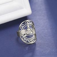 Bague de méditation Kali Yantra pour femmes et hommes, en acier inoxydable, couleur or, réglable, yoga, lotus hindou, bijoux, cadeau de la Saint-Valentin