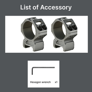 Montura de Aluminio BANGBANG para Visor con Tornillos de Doble Fila, Base de 20mm, Altura Central de 1.0" para Uso Exterior (Gris) - Product Image 5