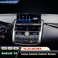 ACARDASH Écran Android 14 Snapdragon 668S CPU Octa Core de 10,25 pouces pour Lexus NX Series 2014-2017 avec Carplay sans fil Android Auto