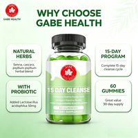 Gummies Nettoyantes Personnalisées pour le Côlon en 15 Jours, Probiotiques et Herbes Naturelles, 60 Unités pour la Santé Intestinale et la Gestion du Poids chez l'Adulte, OEM