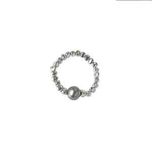 Anillo de Plata de Ley S925 con Perla Shi Jia, Diseño Simple y Original, Anillo Elástico Personalizado para el Dedo Índice - Product Image 5