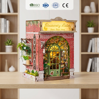 Kit de bricolage pour maison de poupée IIECREATE, mini coin lecture DIY, jouet éducatif pour adultes, modèle en bois, puzzle miniature, maison 3D en puzzle