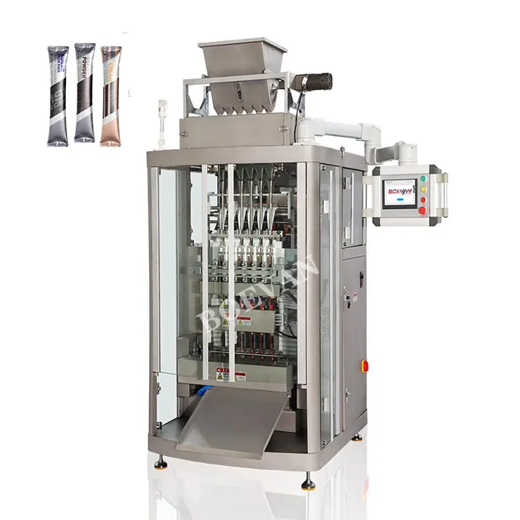 Strength Factory Fast Stick Packing Machine Auto 4 6 Lanes Jam Jelly Honey Sauce Fill Seal Sachet Bag Packing Machinery