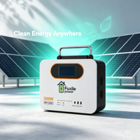 Station d'alimentation portable 300W 640Wh LiFePO4 à onde sinusoïdale pure, entrée PV pour voiture, ports multiples, alimentation légère pour camping et maison