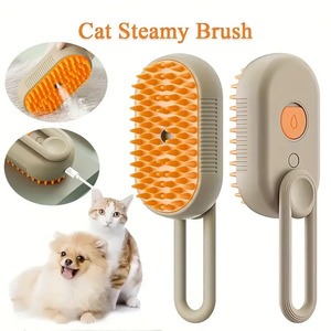 Brosse de toilettage électrique à vapeur transfrontalière pour chats, avec fonction de massage et pulvérisation à un bouton, anti-poils. - Product Image 2