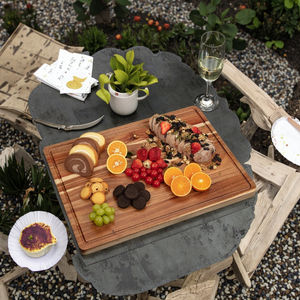 Tabla de Cortar de Madera de Acacia XXL Extra Grande, Bandeja para Servir Queso, Cocina, Preparación de Comida, Elegante, Ecológico, 24x18 - Product Image 3