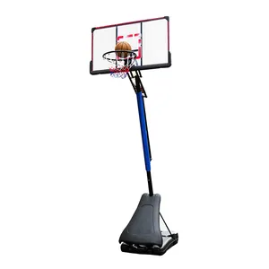 Chuyên Nghiệp Xách Tay 10 Foot Acrylic Backboard Điều Chỉnh Bóng Rổ Hoop Đứng Để Bán