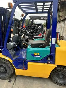<b>Used</b> Komatsu FD30 Diesel Forklift 3 Ton Capacity 4WD Solid Tire Rough Terrain Fork Specifications 1220x125x50 - Product Image 5
