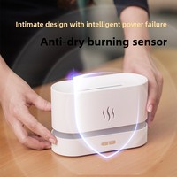 Mini humidificateur de bureau intelligent créatif d'un an avec aromathérapie à flamme ultrasonique alimenté par USB pour la maison et l'hôtel