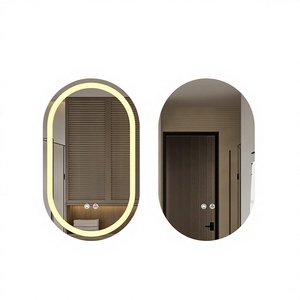 <span class=keywords><strong>Espejo</strong></span> de <span class=keywords><strong>Baño</strong></span> LED Ovalado Inteligente Iluminado Tipo Pasarela, Montado en la Pared, con Pantalla Táctil, <span class=keywords><strong>Espejo</strong></span> de Maquillaje - Product Image 1