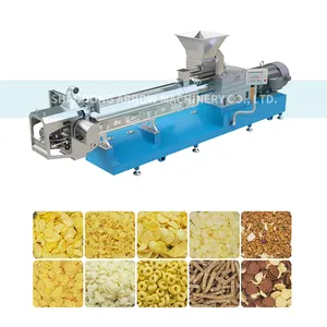 Corn flakes breakfast cereal machinery and production line snacks food machine processing equipment flake for sale