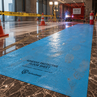 Protection de sol en feutre de 36 pouces x 100 pieds pour travaux de peinture et de plâtrage, conforme aux exigences de zone de travail ignifugée pour la construction