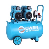 Compresseur d'air portable monophasé 220V à piston lubrifié avec pompe pour fournitures dentaires